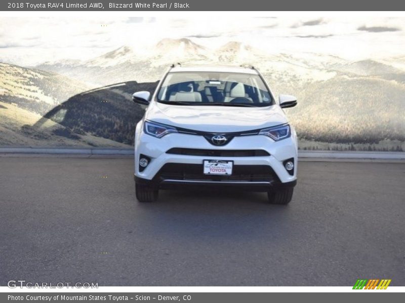 Blizzard White Pearl / Black 2018 Toyota RAV4 Limited AWD