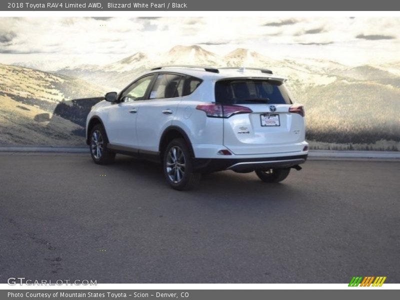 Blizzard White Pearl / Black 2018 Toyota RAV4 Limited AWD