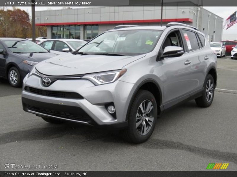 Silver Sky Metallic / Black 2018 Toyota RAV4 XLE