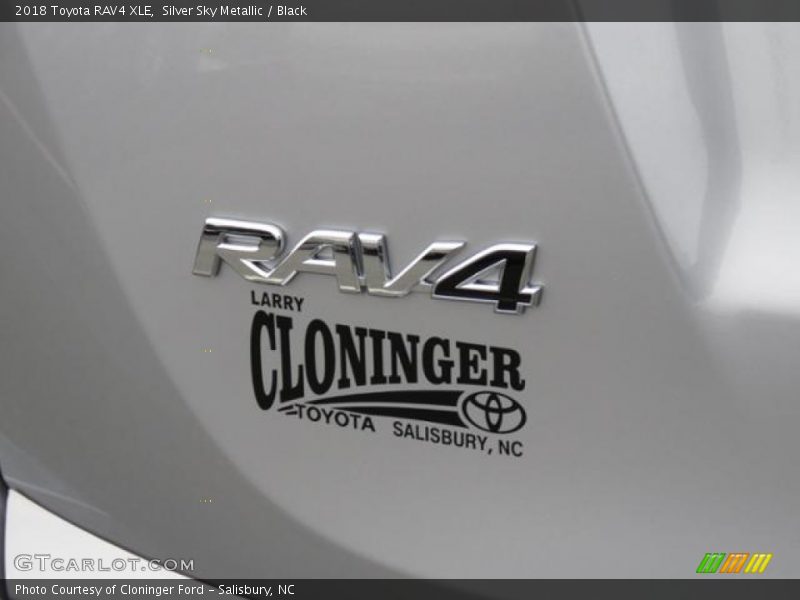 Silver Sky Metallic / Black 2018 Toyota RAV4 XLE