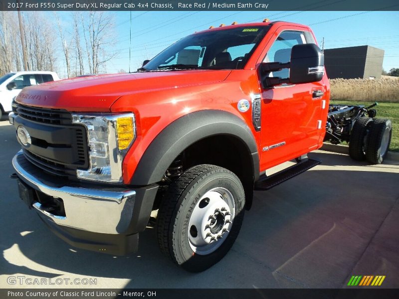 Race Red / Medium Earth Gray 2017 Ford F550 Super Duty XL Regular Cab 4x4 Chassis