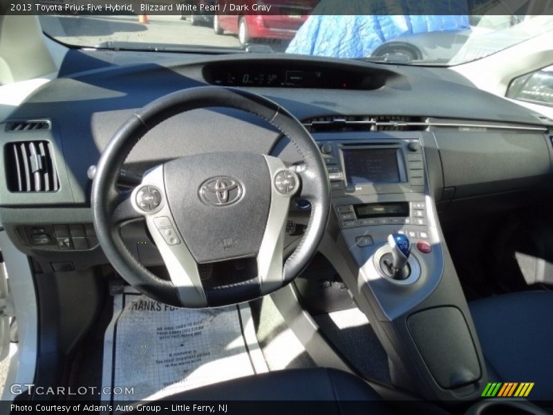 Blizzard White Pearl / Dark Gray 2013 Toyota Prius Five Hybrid