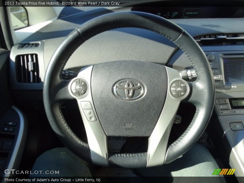 Blizzard White Pearl / Dark Gray 2013 Toyota Prius Five Hybrid