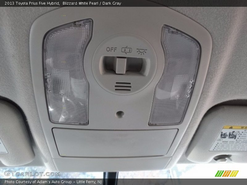 Blizzard White Pearl / Dark Gray 2013 Toyota Prius Five Hybrid