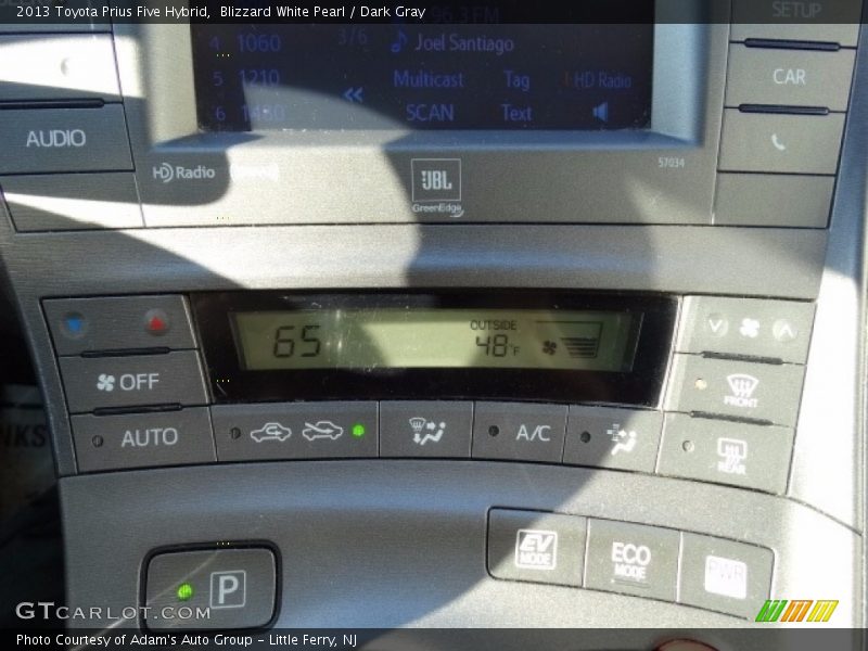 Blizzard White Pearl / Dark Gray 2013 Toyota Prius Five Hybrid
