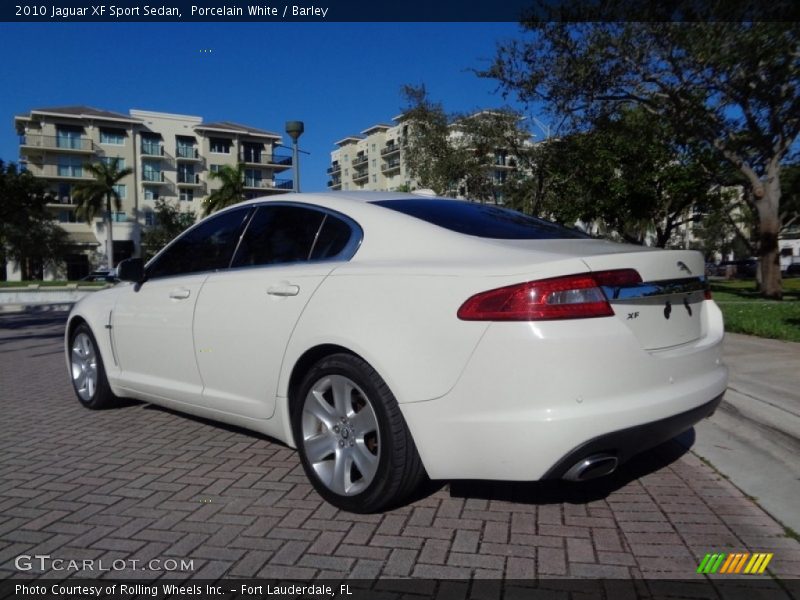 Porcelain White / Barley 2010 Jaguar XF Sport Sedan
