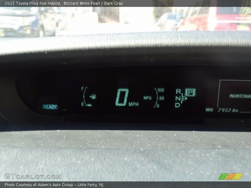Blizzard White Pearl / Dark Gray 2013 Toyota Prius Five Hybrid
