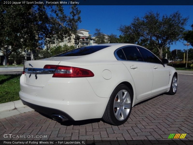 Porcelain White / Barley 2010 Jaguar XF Sport Sedan