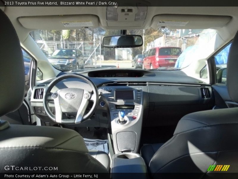 Blizzard White Pearl / Dark Gray 2013 Toyota Prius Five Hybrid