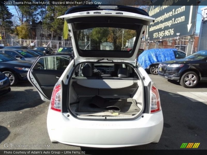 Blizzard White Pearl / Dark Gray 2013 Toyota Prius Five Hybrid
