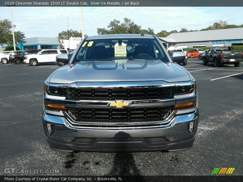 Silver Ice Metallic / Jet Black 2018 Chevrolet Silverado 1500 LT Double Cab