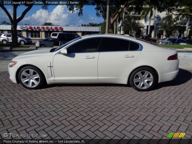 Porcelain White / Barley 2010 Jaguar XF Sport Sedan