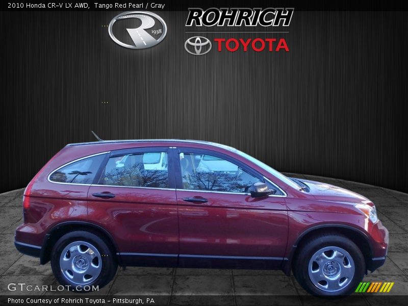Tango Red Pearl / Gray 2010 Honda CR-V LX AWD