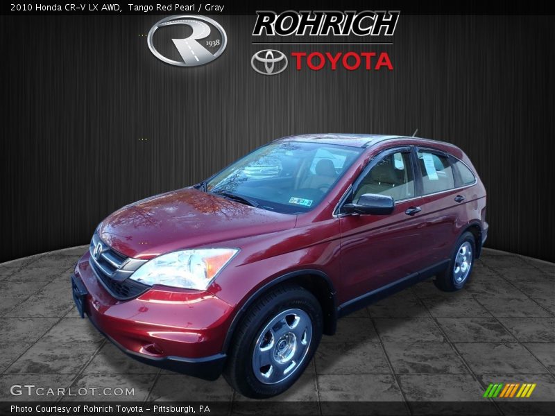 Tango Red Pearl / Gray 2010 Honda CR-V LX AWD