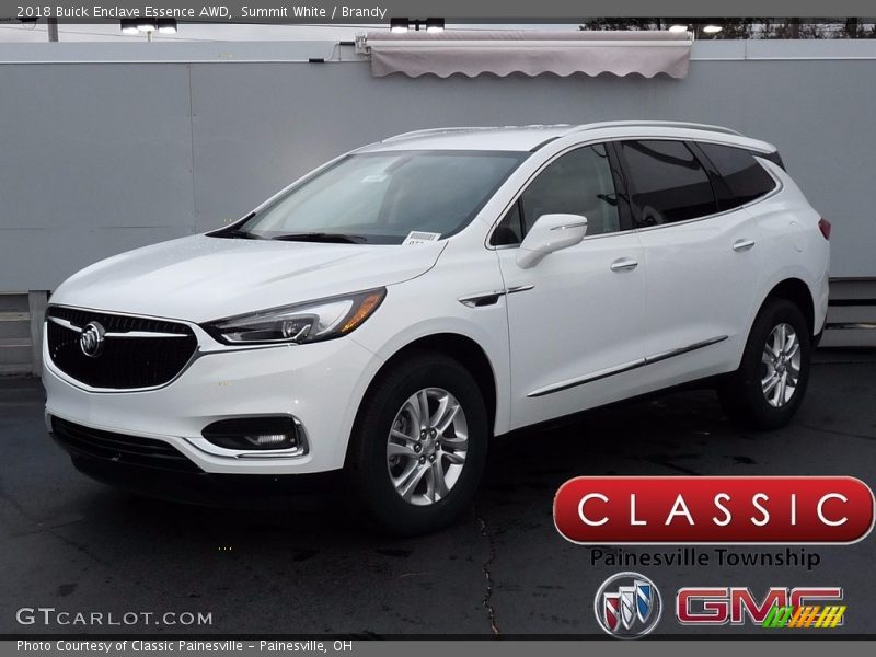 Summit White / Brandy 2018 Buick Enclave Essence AWD