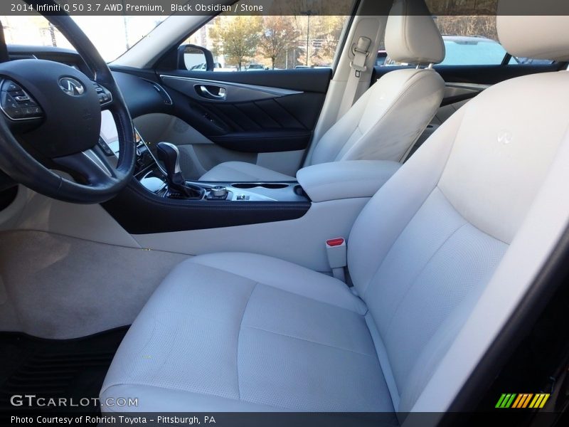 Black Obsidian / Stone 2014 Infiniti Q 50 3.7 AWD Premium
