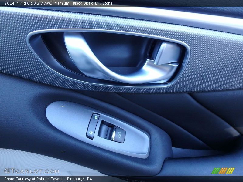 Black Obsidian / Stone 2014 Infiniti Q 50 3.7 AWD Premium