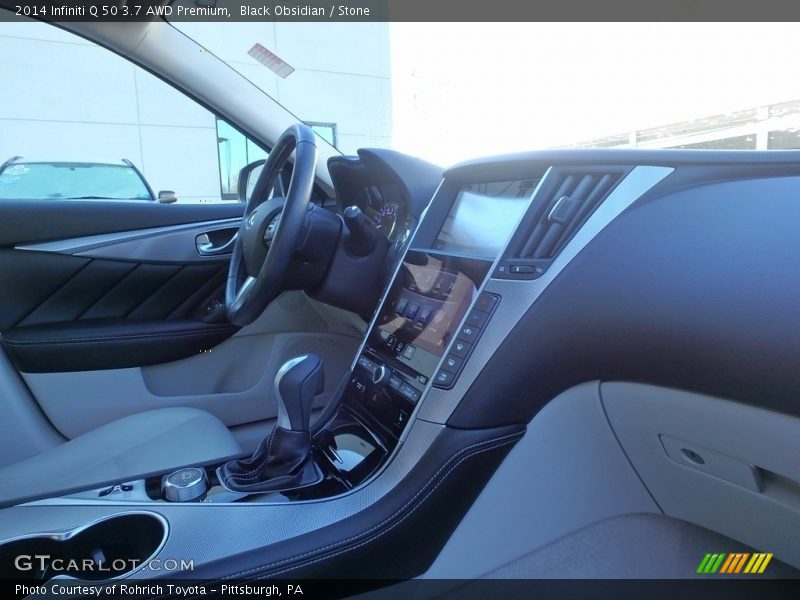 Black Obsidian / Stone 2014 Infiniti Q 50 3.7 AWD Premium