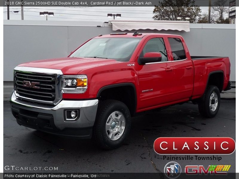 Cardinal Red / Jet Black/­Dark Ash 2018 GMC Sierra 2500HD SLE Double Cab 4x4