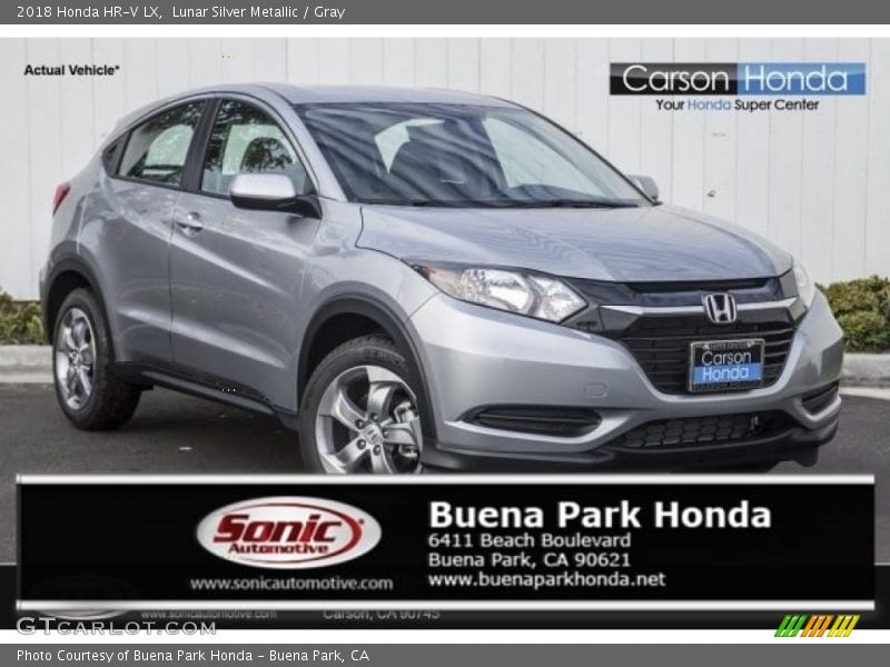 Lunar Silver Metallic / Gray 2018 Honda HR-V LX