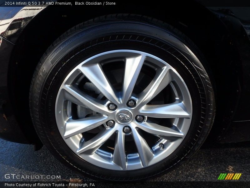 Black Obsidian / Stone 2014 Infiniti Q 50 3.7 AWD Premium