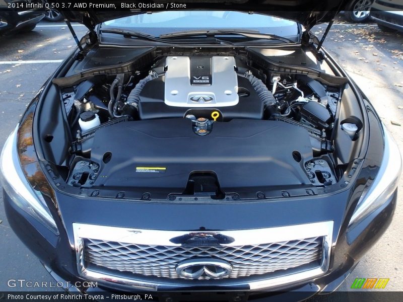 Black Obsidian / Stone 2014 Infiniti Q 50 3.7 AWD Premium