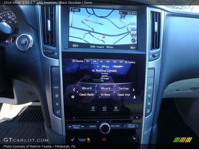 Black Obsidian / Stone 2014 Infiniti Q 50 3.7 AWD Premium