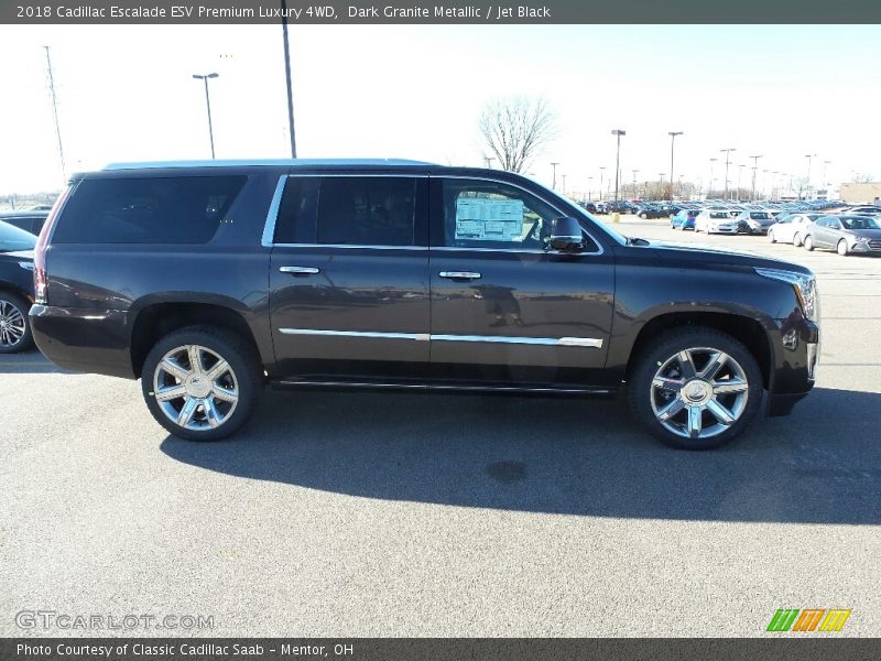 Dark Granite Metallic / Jet Black 2018 Cadillac Escalade ESV Premium Luxury 4WD