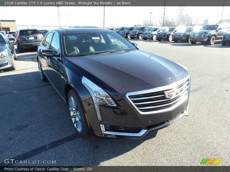 Midnight Sky Metallic / Jet Black 2018 Cadillac CT6 3.6 Luxury AWD Sedan