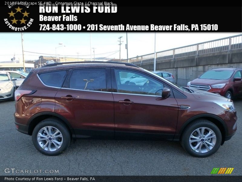 Cinnamon Glaze / Charcoal Black 2018 Ford Escape SE 4WD