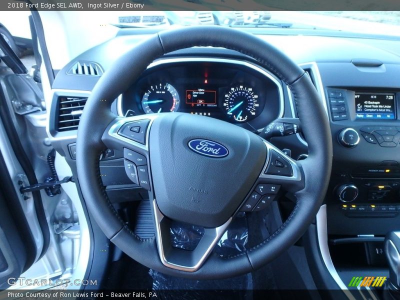 Ingot Silver / Ebony 2018 Ford Edge SEL AWD