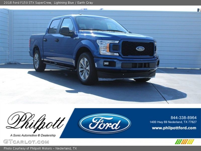 Lightning Blue / Earth Gray 2018 Ford F150 STX SuperCrew