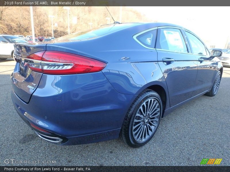 Blue Metallic / Ebony 2018 Ford Fusion SE AWD
