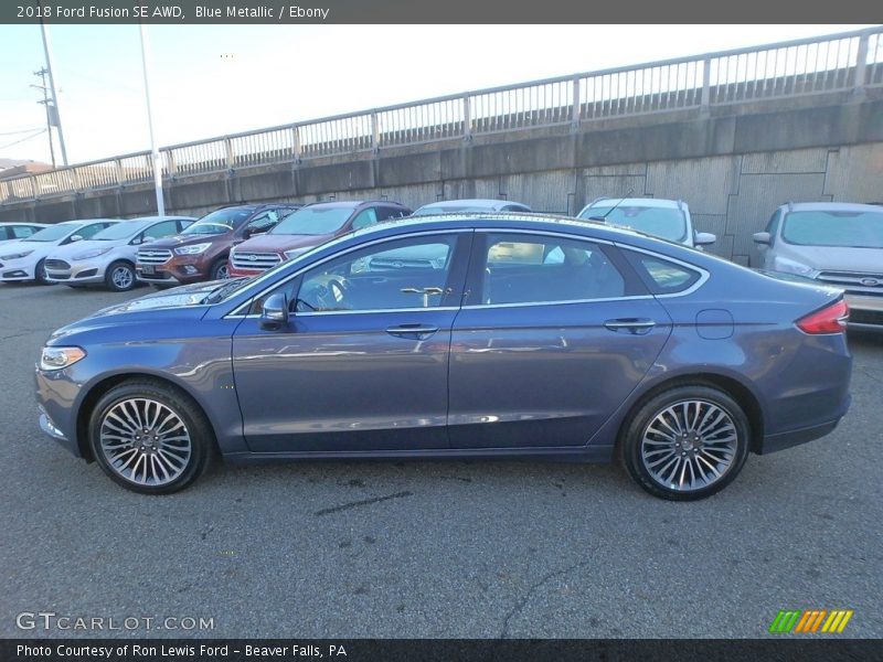 Blue Metallic / Ebony 2018 Ford Fusion SE AWD