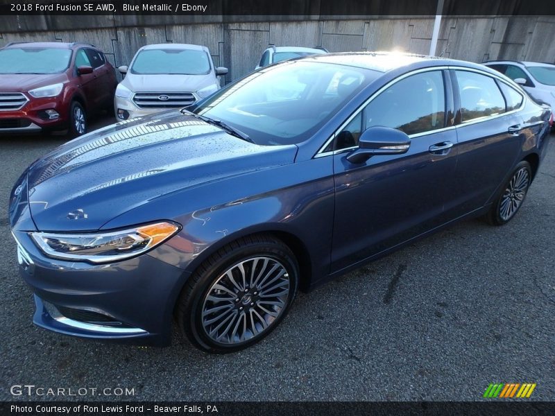 Blue Metallic / Ebony 2018 Ford Fusion SE AWD