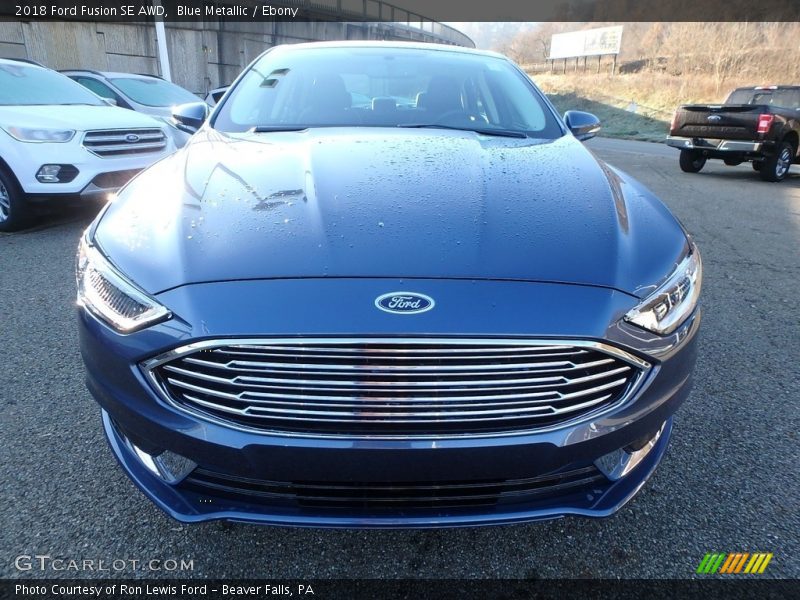 Blue Metallic / Ebony 2018 Ford Fusion SE AWD