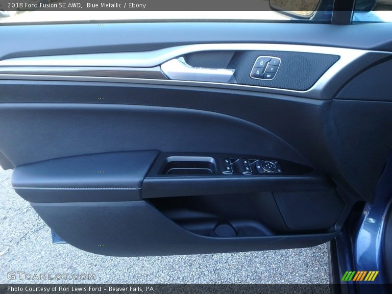Blue Metallic / Ebony 2018 Ford Fusion SE AWD