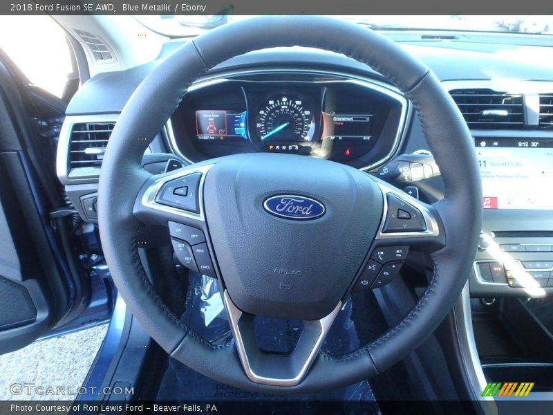Blue Metallic / Ebony 2018 Ford Fusion SE AWD