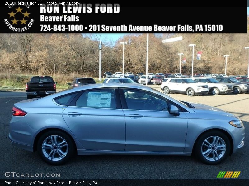 Ingot Silver / Ebony 2018 Ford Fusion SE