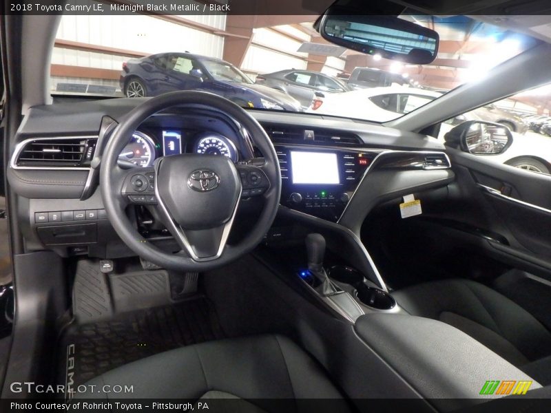 Midnight Black Metallic / Black 2018 Toyota Camry LE