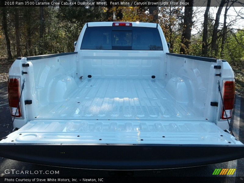 Pearl White / Canyon Brown/Light Frost Beige 2018 Ram 3500 Laramie Crew Cab 4x4 Dual Rear Wheel