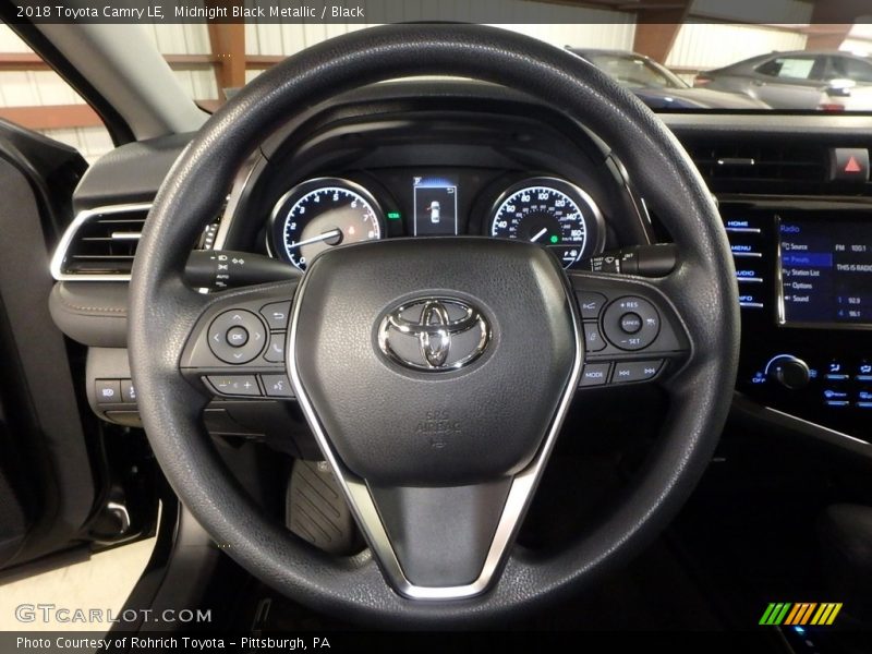 Midnight Black Metallic / Black 2018 Toyota Camry LE