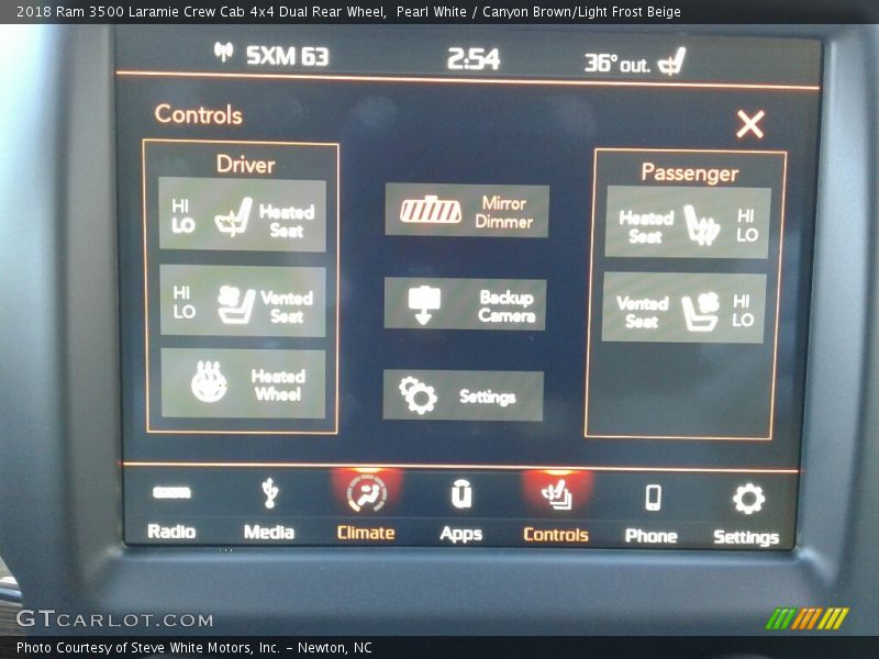 Pearl White / Canyon Brown/Light Frost Beige 2018 Ram 3500 Laramie Crew Cab 4x4 Dual Rear Wheel