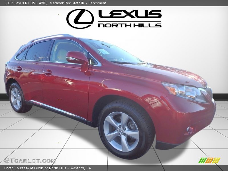 Matador Red Metallic / Parchment 2012 Lexus RX 350 AWD