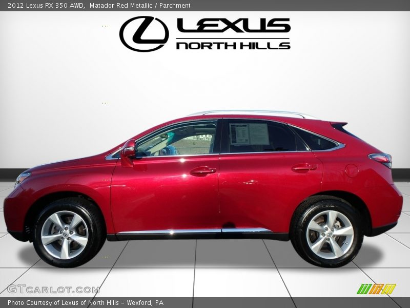 Matador Red Metallic / Parchment 2012 Lexus RX 350 AWD