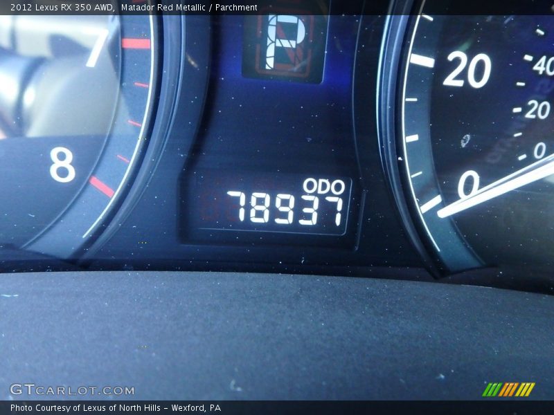 Matador Red Metallic / Parchment 2012 Lexus RX 350 AWD