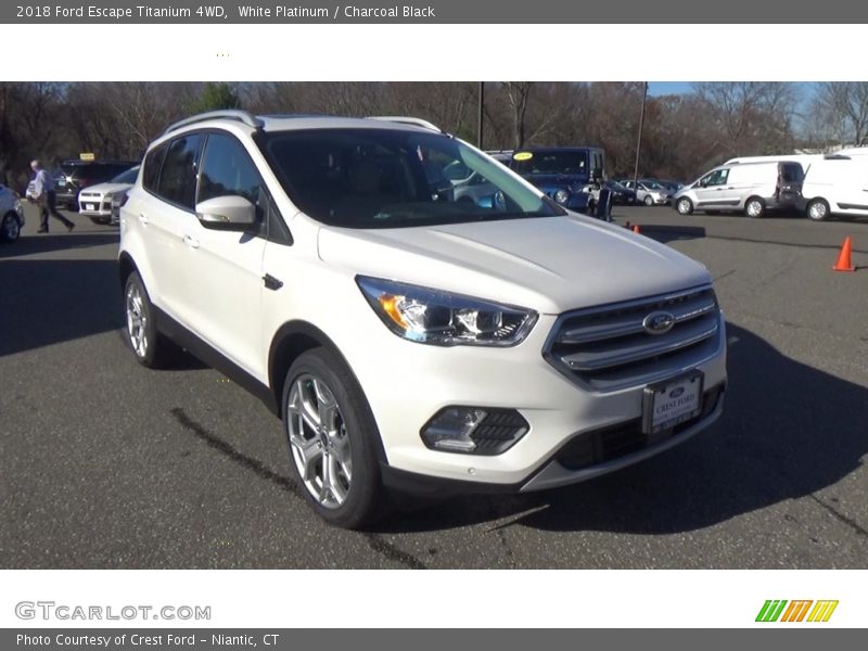 White Platinum / Charcoal Black 2018 Ford Escape Titanium 4WD