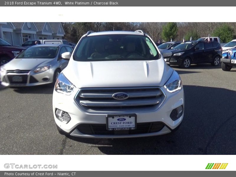 White Platinum / Charcoal Black 2018 Ford Escape Titanium 4WD