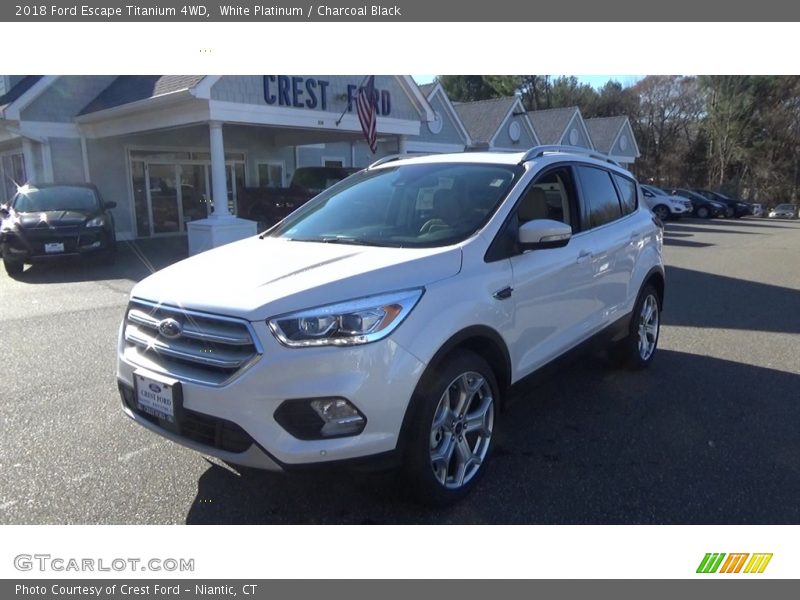 White Platinum / Charcoal Black 2018 Ford Escape Titanium 4WD
