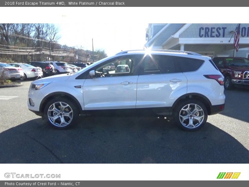 White Platinum / Charcoal Black 2018 Ford Escape Titanium 4WD